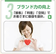 3地域密着型経営 地域密着型経営で、もっと特別な存在に。